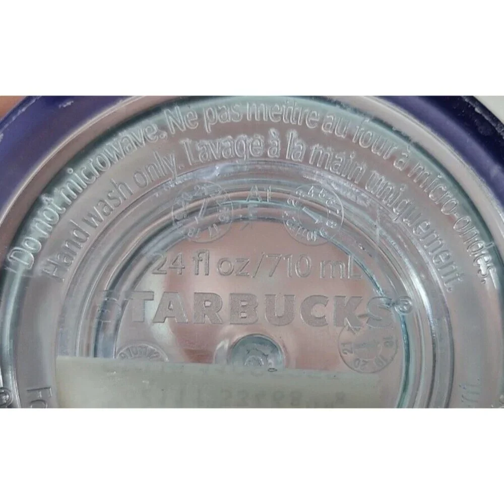 2019 Starbucks Pink Peony Floral‎ Venti 24 Oz Tumbler Pink Lid NO STRAW